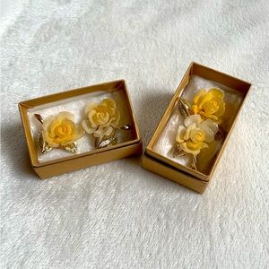 Vintage Gold Lucite Marboux Costume Jewelry (1950s)